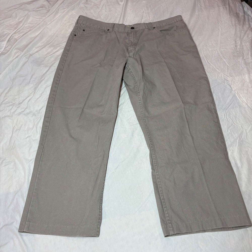 C.E. Schmidt Workwear Men's Tan‎ Canvas Carpenter Pants Size 44x28.5 Relaxed Fit
